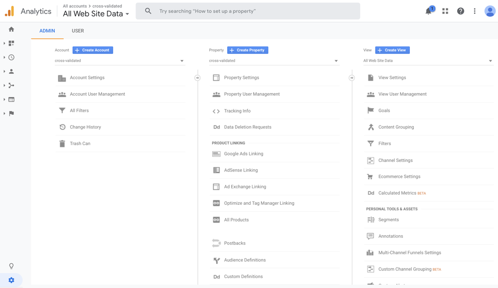 Google Analytics Product Linking